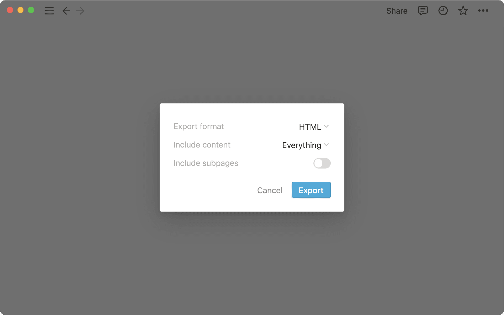 Exportar HTML