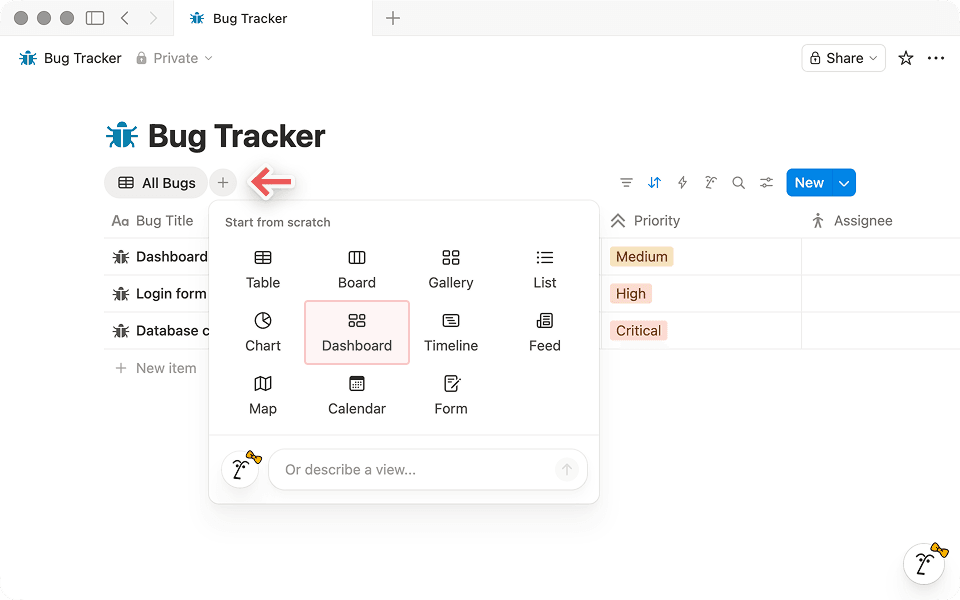 ca: nueva vista de panel de control