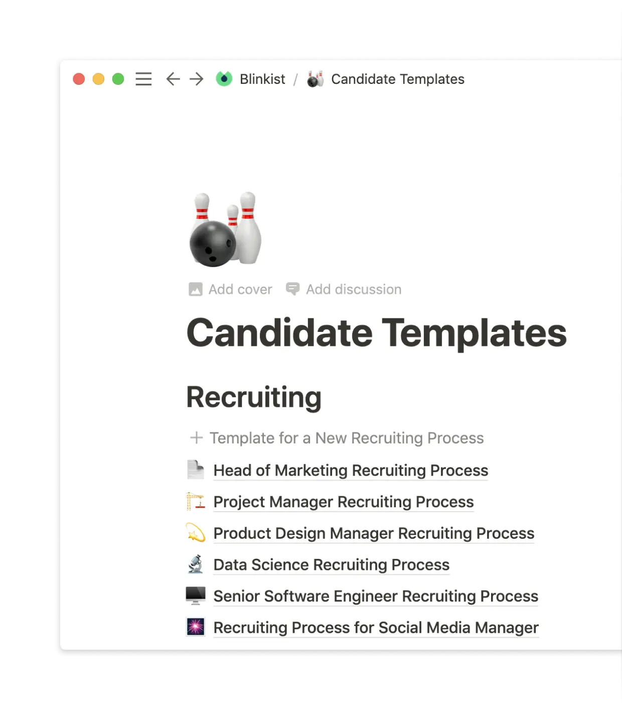 Templates are customized to meet each hiring manager's needs.